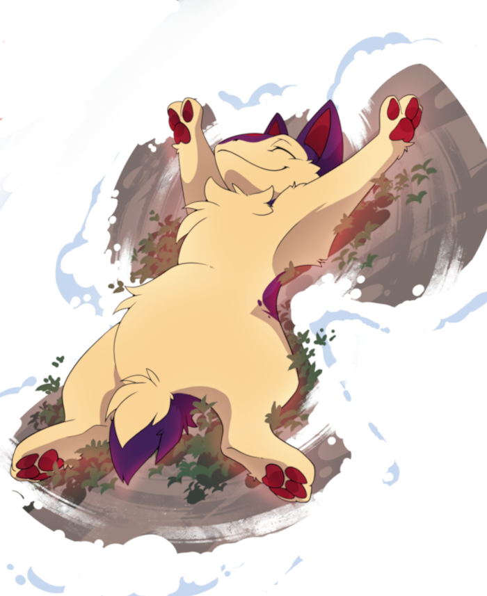 Blitz fainted on the ground with swirly eyes.