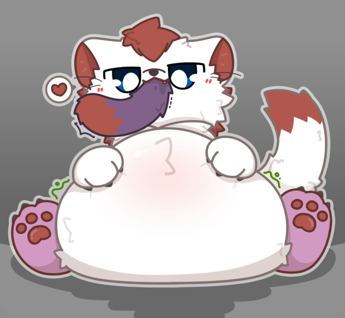 Blitz stuffed with a really full belly.