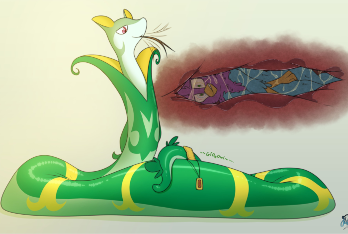 Gyro stuck in the belly of a serperior.