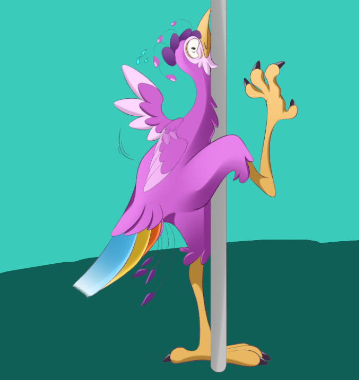 Gyro showing off his ass.