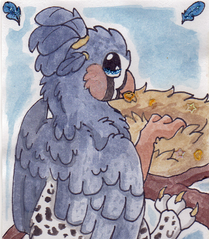 Ruzzy putting together a comfy nest.